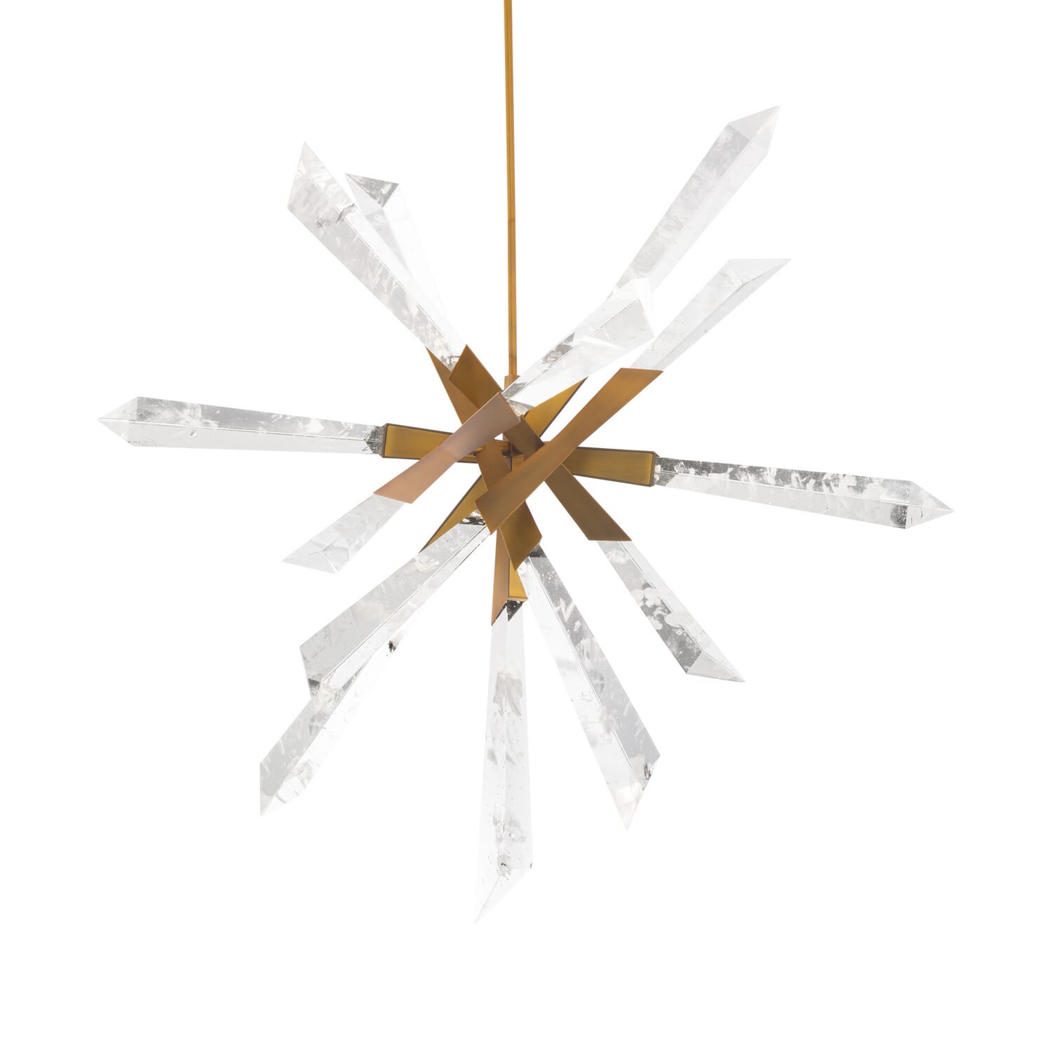 Solitude 1-Light LED Pendant in Aged Brass
