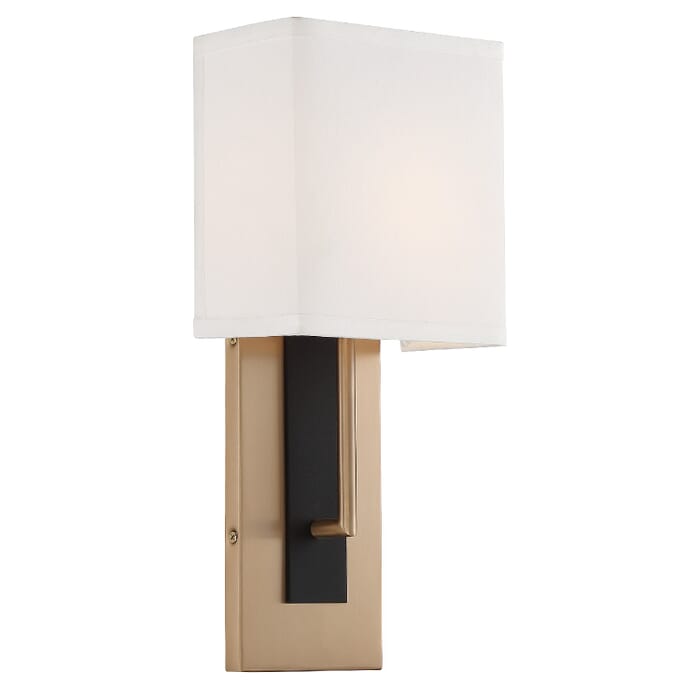 Crystorama Brent Wall Sconce in Vibrant Gold And Black Forged Crystorama Brent Wall Sconce in Vibrant Gold And Black Forged