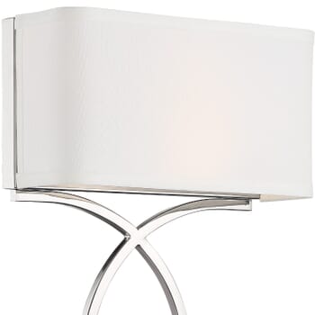Crystorama Brinkley 2-Light Wall Sconce in Polished Nickel