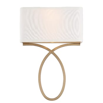 Crystorama Brinkley 2-Light Wall Sconce in Vibrant Gold