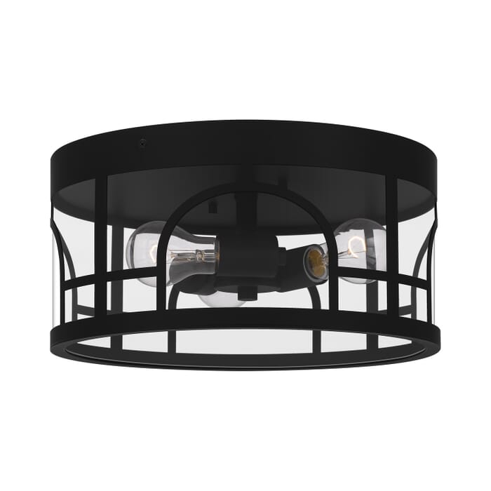 Brampton 3-Light Flush Mount in Matte Black Brampton 3-Light Flush Mount in Matte Black