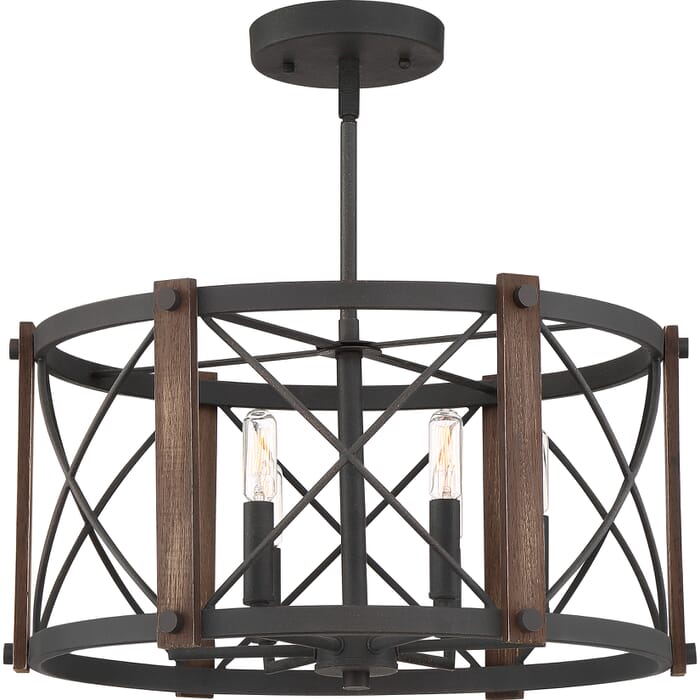 Quoizel Baron 6-Light 20" Ceiling Light in Marcado Black Quoizel Baron 6-Light 20" Ceiling Light in Marcado Black