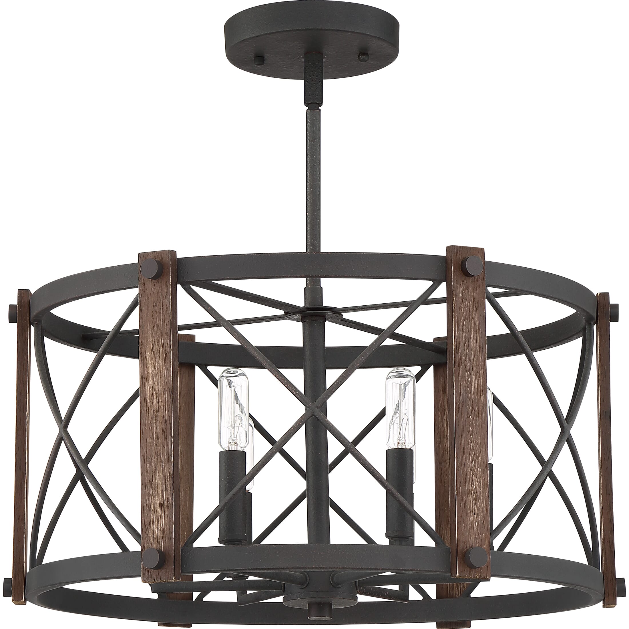 Quoizel Baron 6-Light 20" Ceiling Light in Marcado Black