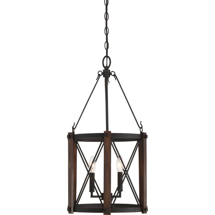 Quoizel Baron 3-Light 28" Transitional Chandelier in Marcado Black Quoizel Baron 3-Light 28" Transitional Chandelier in Marcado Black