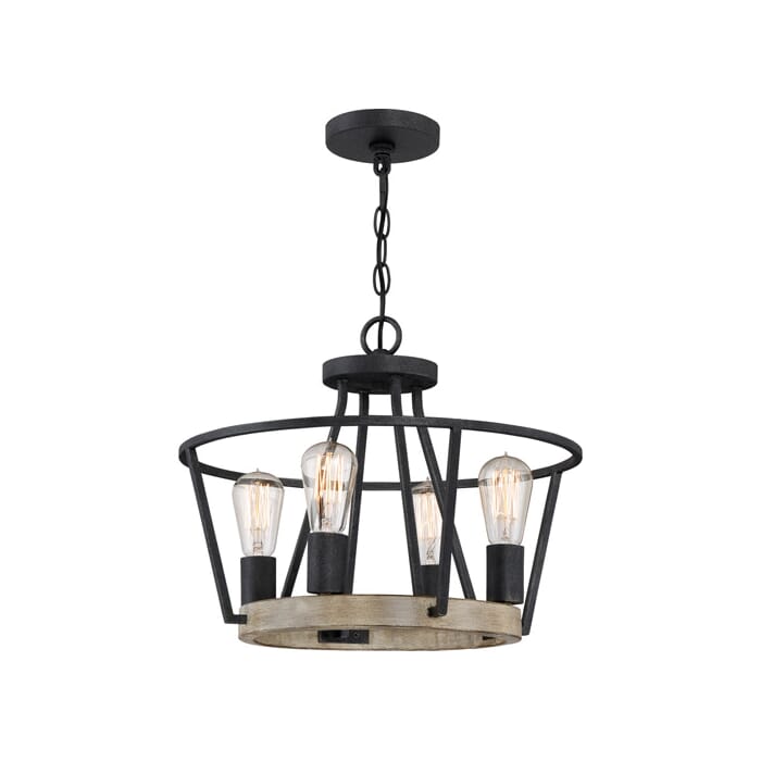 Quoizel Brockton 4-Light Pendant Light in Grey Ash Quoizel Brockton 4-Light Pendant Light in Grey Ash