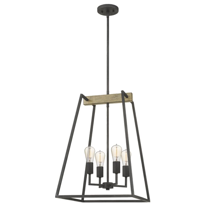 Quoizel Brockton 4-Light 25" Transitional Chandelier in Grey Ash Quoizel Brockton 4-Light 25" Transitional Chandelier in Grey Ash