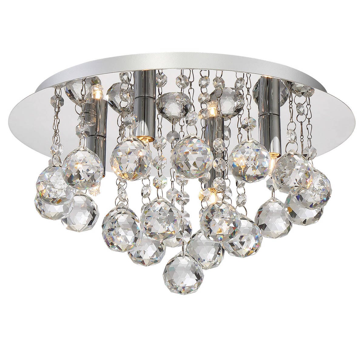 Bordeaux 4-Light Flush Mount in Polished Chrome