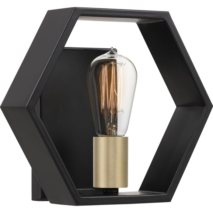 Quoizel Bismarck 9" Wall Sconce in Earth Black Quoizel Bismarck 9" Wall Sconce in Earth Black