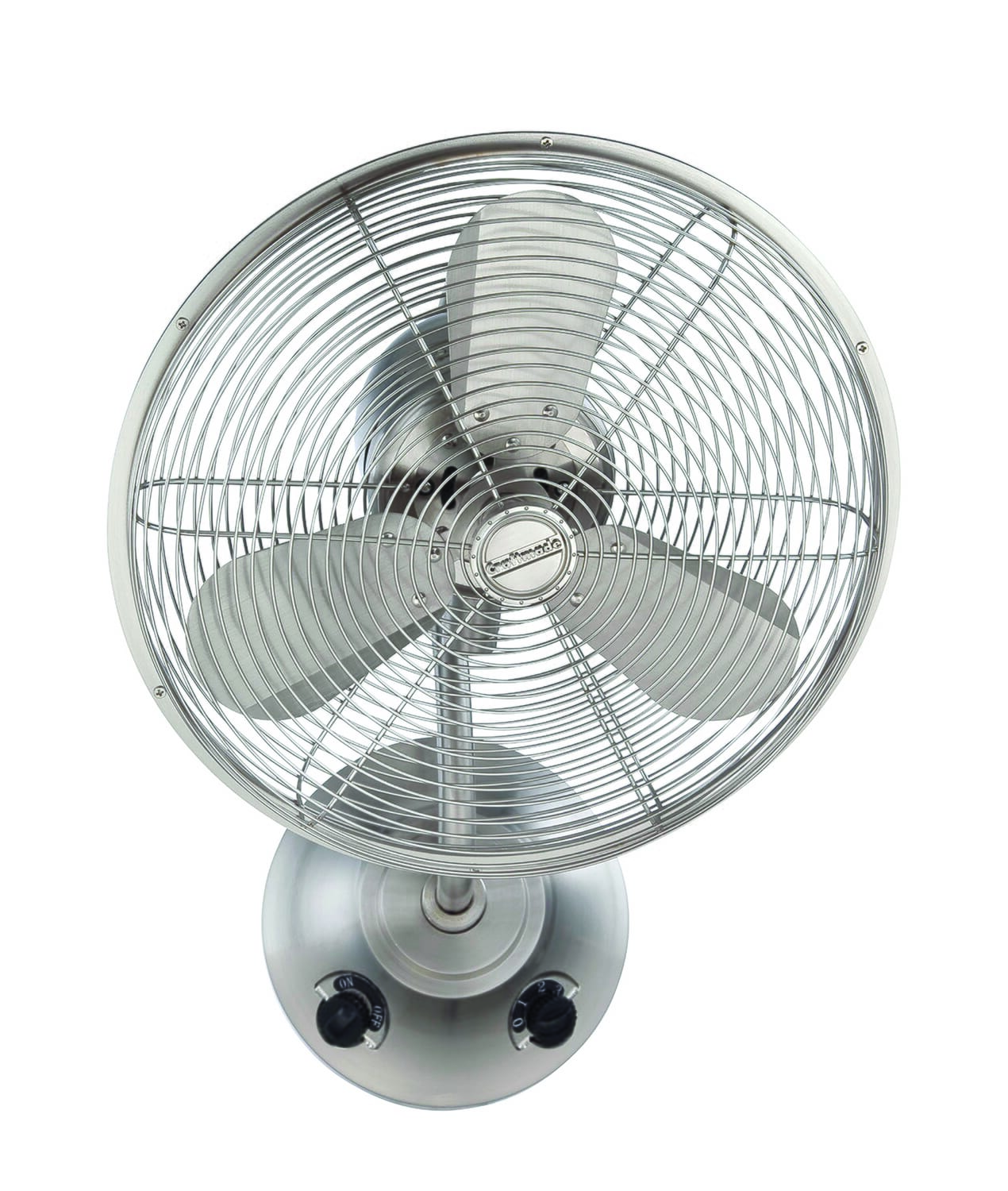 14" Bellows I Wall Fan in Brushed Polished Nickel