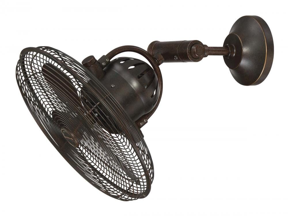 14" Bellows IV Wall Fan in Aged Bronze Textured