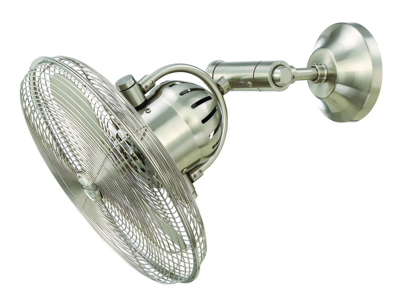 14" Bellows IV Wall Fan in Brushed Polished Nickel