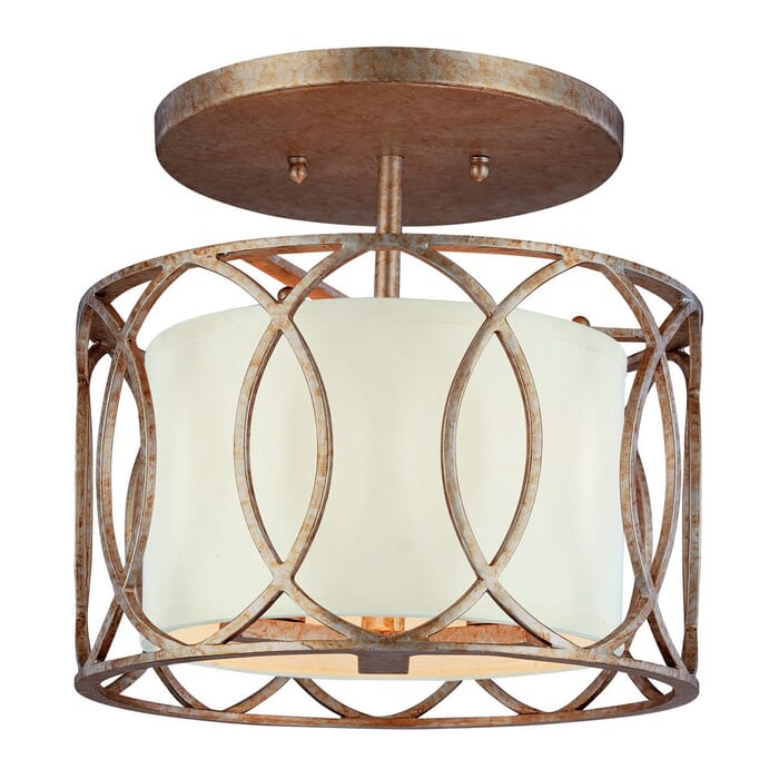 Troy Sausalito 3-Light Ceiling Light in Silver Gold Troy Sausalito 3-Light Ceiling Light in Silver Gold