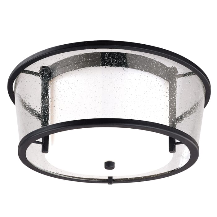 Troy Bennington 2-Light Ceiling Light in Forged Bronze Troy Bennington 2-Light Ceiling Light in Forged Bronze