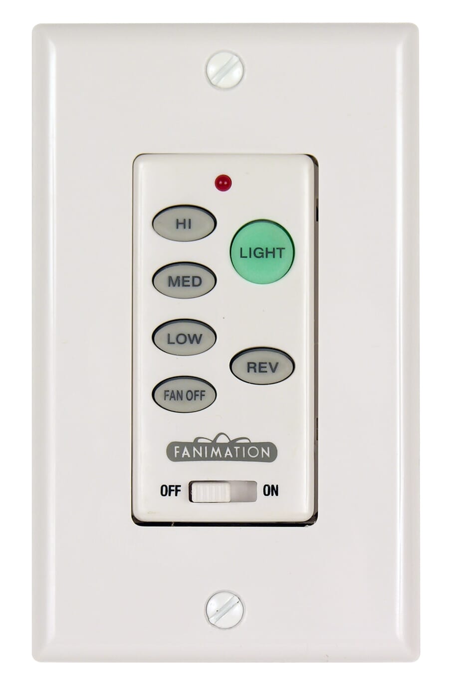 Controls Wall Control Reversing Fan Speed and Light in White