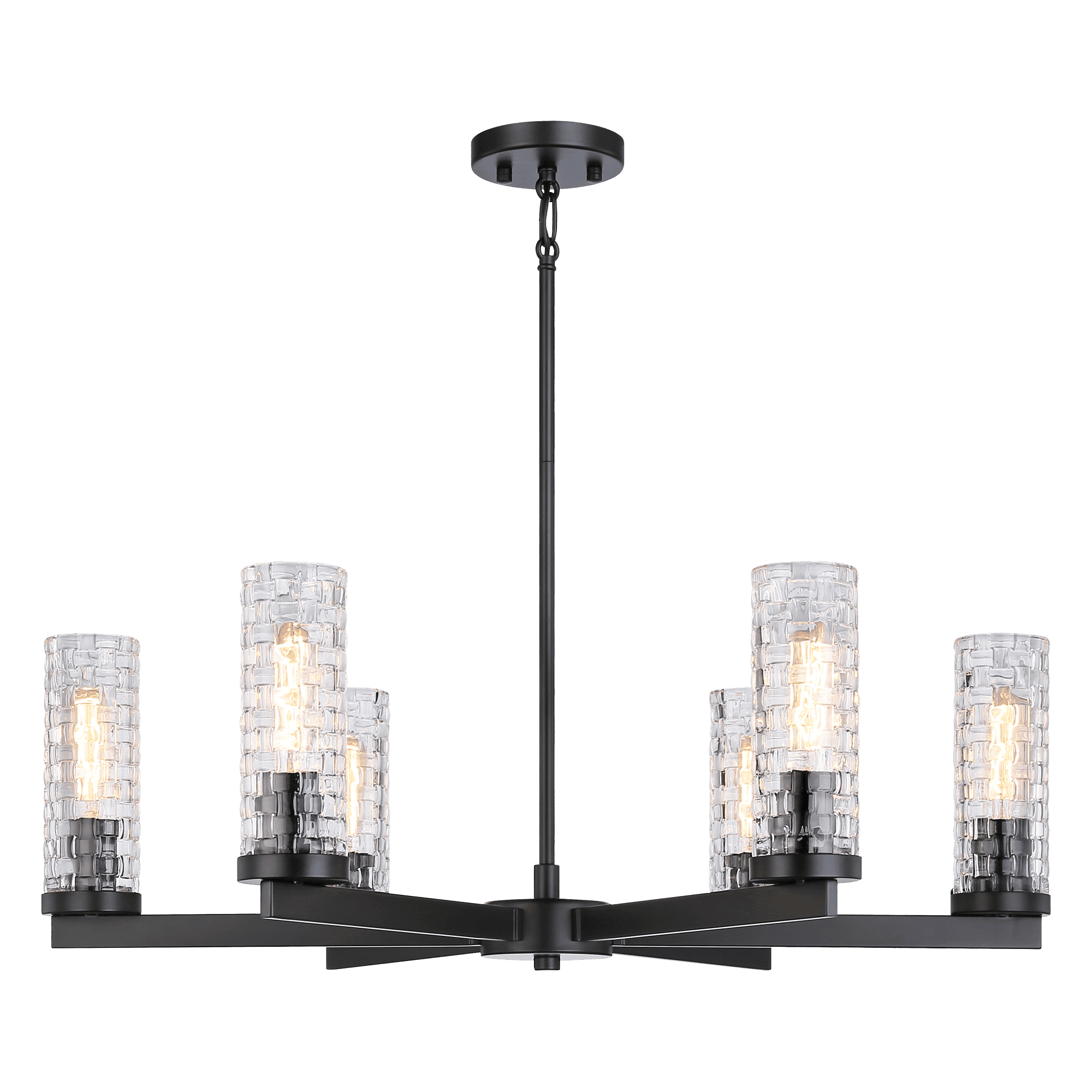 Weaver 6-Light Pendants in Black