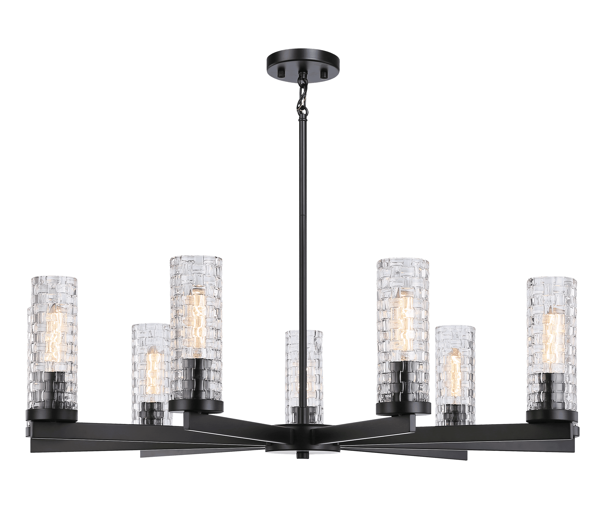 Weaver 9-Light Pendants in Black