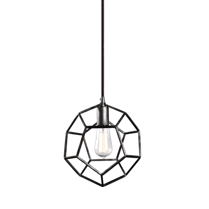Matteo Geometry Series 1-Light Pendant Light In Rusty Black Matteo Geometry Series 1-Light Pendant Light In Rusty Black