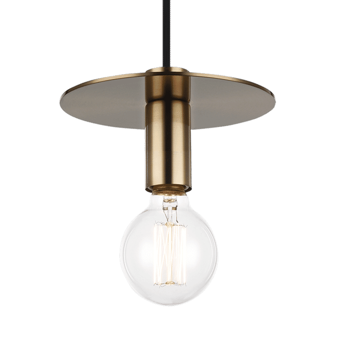 Matteo Kasa 1-Light Pendant Light In Aged Gold Brass Matteo Kasa 1-Light Pendant Light In Aged Gold Brass