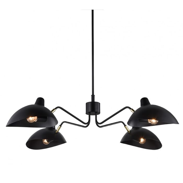 Matteo Droid 4-Light Pendant Light In Bronze & Brushed Gold Matteo Droid 4-Light Pendant Light In Bronze & Brushed Gold