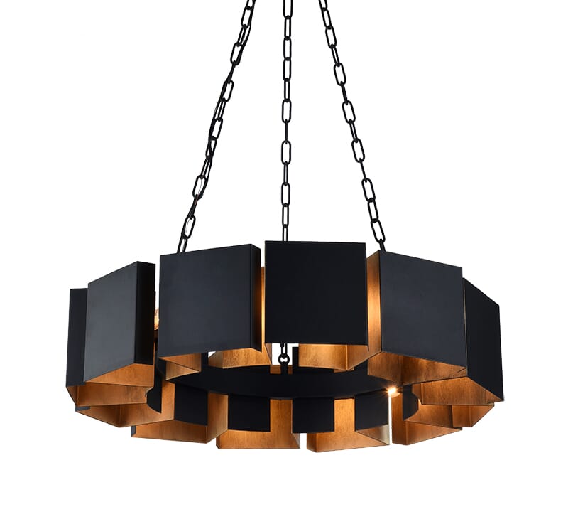 Mattone 12-Light Chandelier In Matte Black