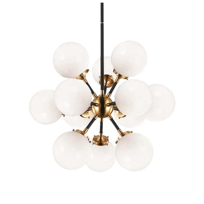 Matteo Soleil 12-Light Chandelier In Aged Gold Brass Matteo Soleil 12-Light Chandelier In Aged Gold Brass