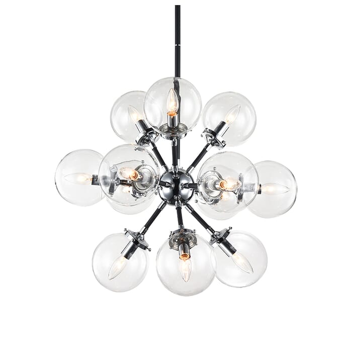 Matteo Soleil 12-Light Chandelier In Chrome Matteo Soleil 12-Light Chandelier In Chrome