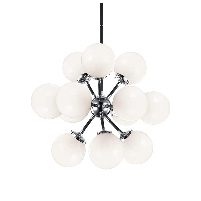 Matteo Soleil 12-Light Chandelier In Chrome Matteo Soleil 12-Light Chandelier In Chrome
