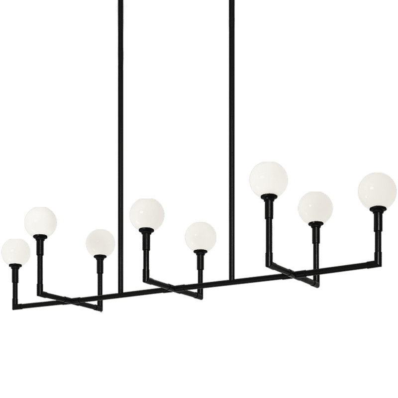 Matteo Candlestix 8-Light Chandelier In Black