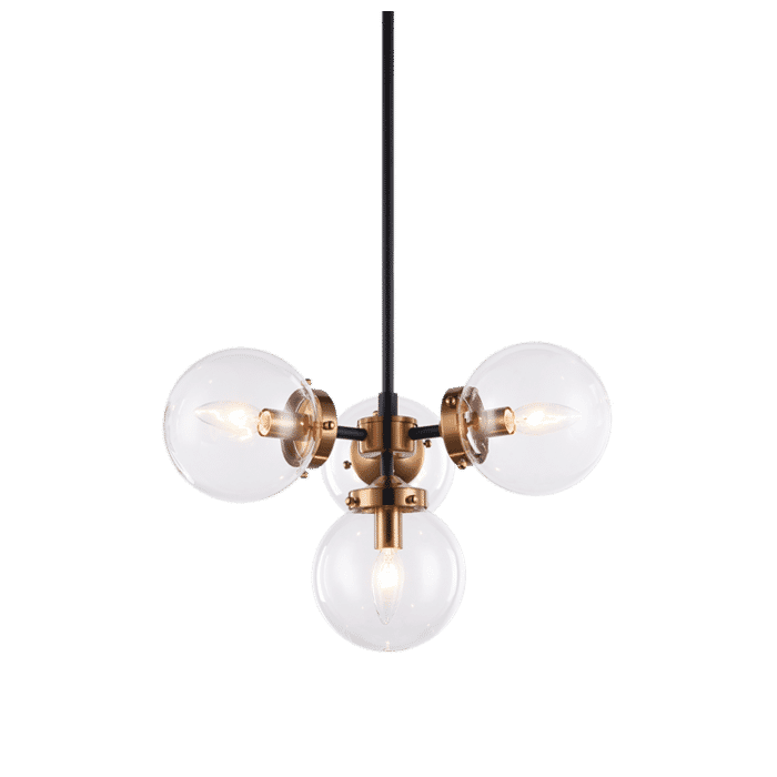 Matteo Maru 4-Light Pendant Light In Aged Gold Brass Matteo Maru 4-Light Pendant Light In Aged Gold Brass