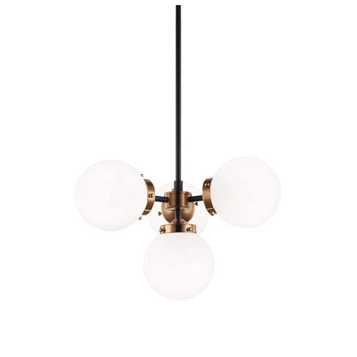 Matteo Maru 4-Light Pendant Light In Aged Gold Brass Matteo Maru 4-Light Pendant Light In Aged Gold Brass