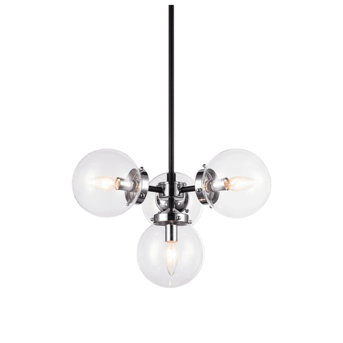 Matteo Maru 4-Light Pendant Light In Chrome Matteo Maru 4-Light Pendant Light In Chrome