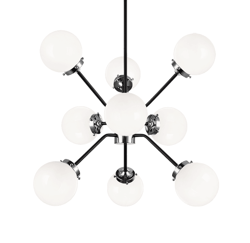 Maru 9-Light Chandelier In Chrome