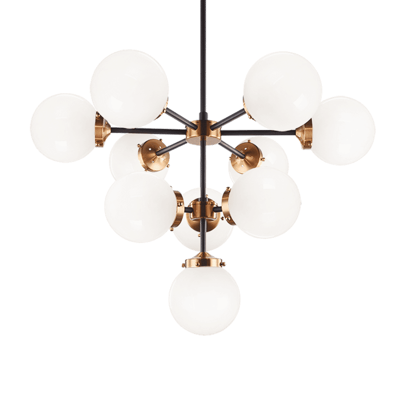 Maru 10-Light Chandelier In Aged Gold Brass