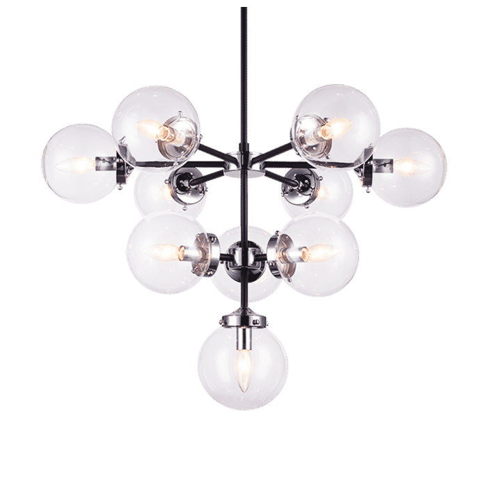 Matteo Maru 10-Light Chandelier In Chrome Matteo Maru 10-Light Chandelier In Chrome