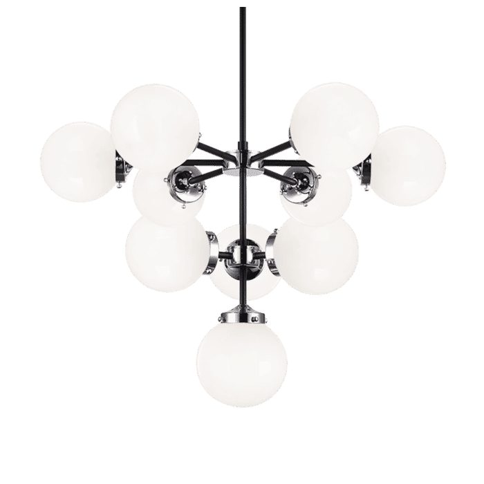 Matteo Maru 10-Light Chandelier In Chrome Matteo Maru 10-Light Chandelier In Chrome