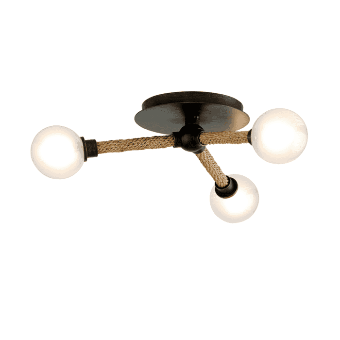 Troy Nomad 3-Light Ceiling Light in Classic Bronze Troy Nomad 3-Light Ceiling Light in Classic Bronze