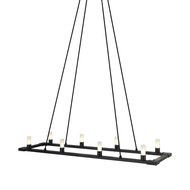 Matteo Cascadian 8-Light Chandelier In Matte Black