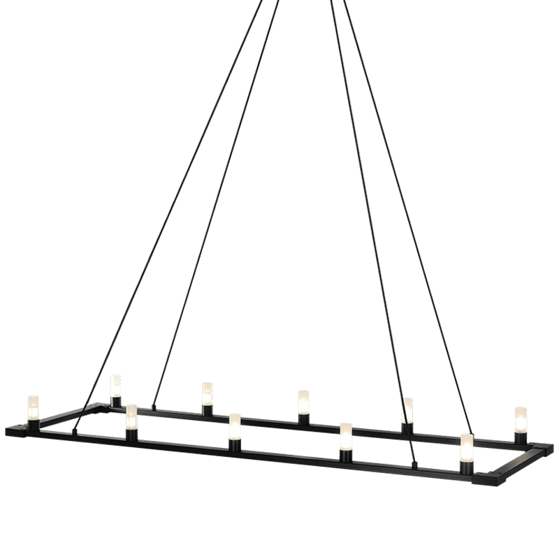 Matteo Cascadian 10-Light Chandelier In Matte Black