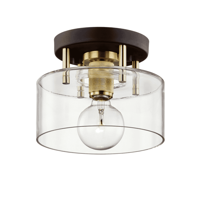 Troy Bergamot Station Ceiling Light in Bronze and Brass Troy Bergamot Station Ceiling Light in Bronze and Brass