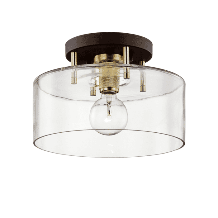 Troy Bergamot Station Ceiling Light in Bronze and Brass Troy Bergamot Station Ceiling Light in Bronze and Brass
