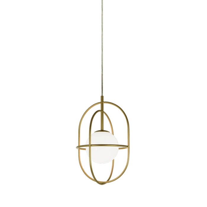Matteo Eclipse 1-Light Pendant Light In Gold Matteo Eclipse 1-Light Pendant Light In Gold