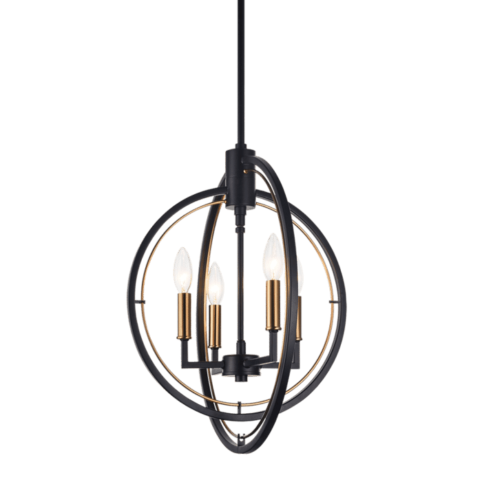 Matteo Odyssey 4-Light Pendant Light In Black Matteo Odyssey 4-Light Pendant Light In Black