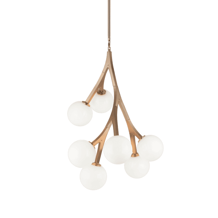 Matteo Rami 7-Light Chandelier In Aged Gold Brass Matteo Rami 7-Light Chandelier In Aged Gold Brass