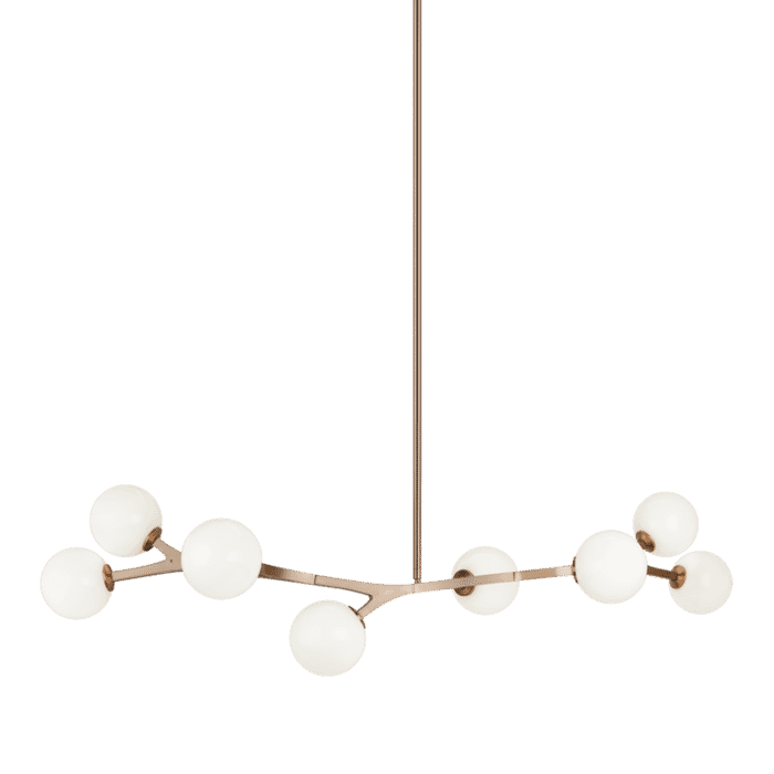 Matteo Rami 8-Light Chandelier In Aged Gold Brass Matteo Rami 8-Light Chandelier In Aged Gold Brass