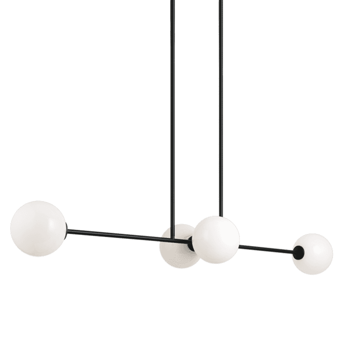 Matteo Novo 4-Light Chandelier In Black Matteo Novo 4-Light Chandelier In Black