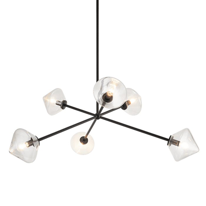 Matteo Novo 6-Light Pendant Light In Black Matteo Novo 6-Light Pendant Light In Black