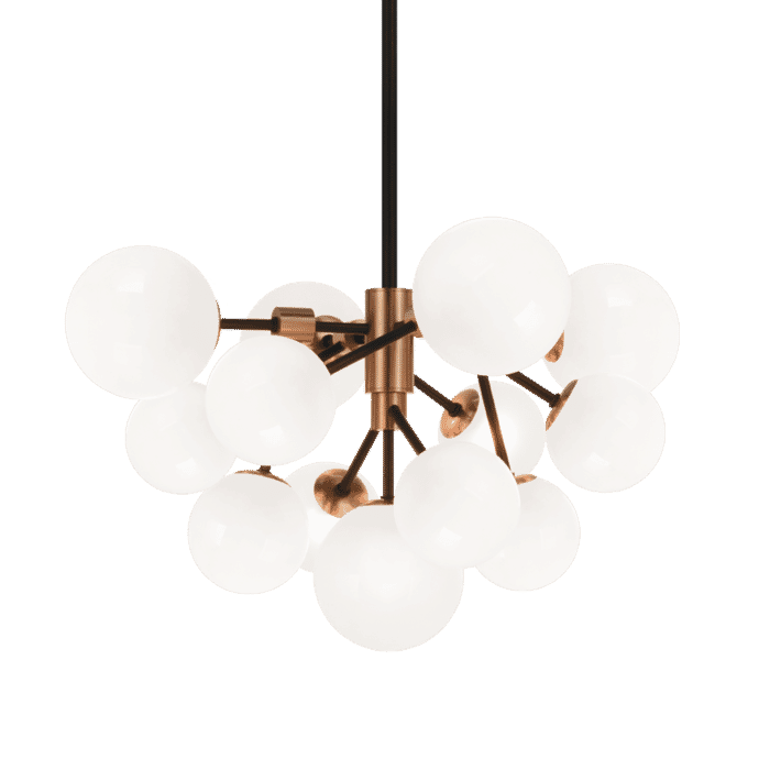 Matteo Novu 13-Light Chandelier In Aged Gold Brass Matteo Novu 13-Light Chandelier In Aged Gold Brass