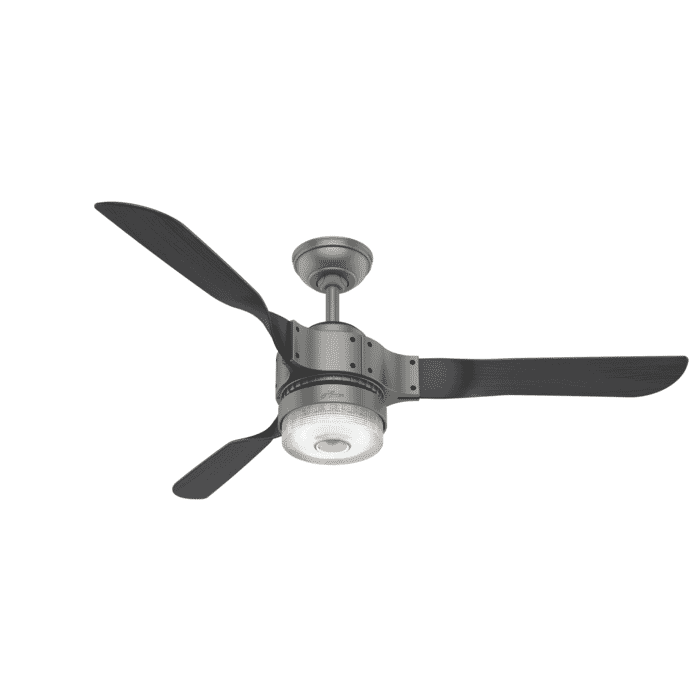 Hunter Apache 54" Indoor Ceiling Fan in Matte Silver Hunter Apache 54" Indoor Ceiling Fan in Matte Silver