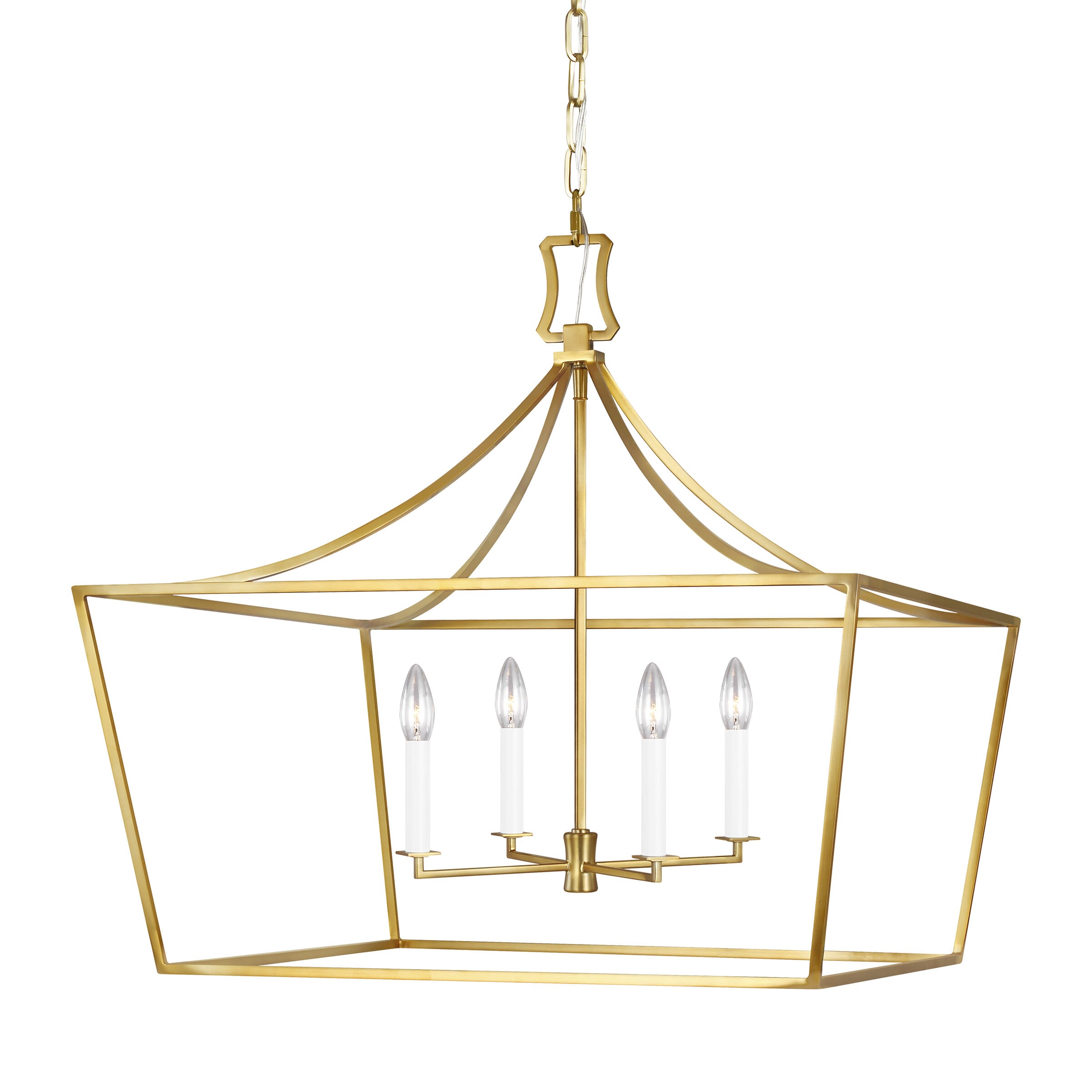 Generation Lighting Southold 4-Light Chandelier in Burnished Brass by Chapman & Myers