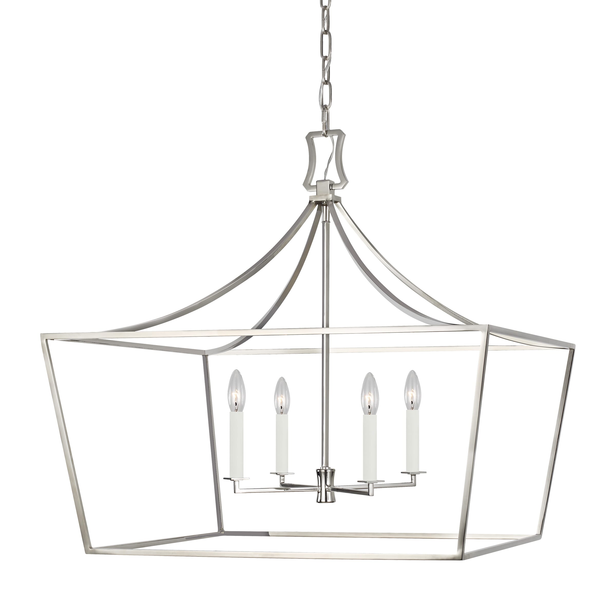 Generation Lighting Southold 4-Light Chandelier in Polished Nickel by Chapman & Myers